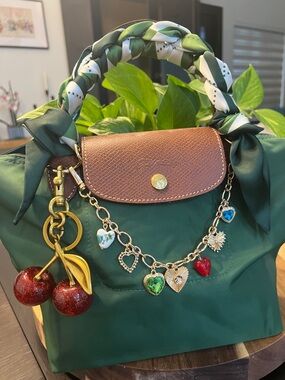 Small Longchamp British green